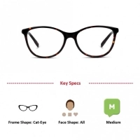 Full Rim Acetate Cat Eye Havana Medium Sensaya SYCF01 Eyeglasses