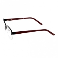 Half Rim Stainless Steel Rectangle Black Medium DbyD DBEF01 Eyeglasses