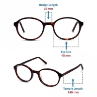 Full Rim Acetate Round Havana Medium DbyD DBEM03 Eyeglasses