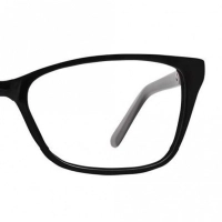Blue Shield (Zero Power) Computer Glasses: Full Rim Rectangle Brown Acetate Small FADF37 