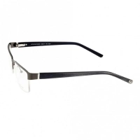 Half Rim Stainless Steel Rectangle Grey Large 5th Avenue FACM34 Eyeglasses