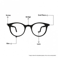 Blue Shield (Zero Power) Computer Glasses: Full Rim Almond Blue Acetate Small MNEF15 
