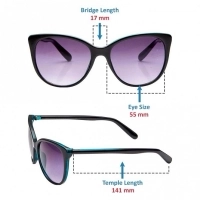 Cat eye Grey Polycarbonate Full Rim Medium Vision Express 41270 Sunglasses