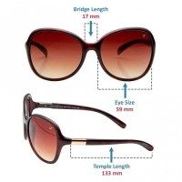 Oval Brown Gradient Polycarbonate Full Rim Medium Vision Express 41242 Sunglasses