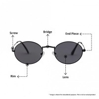Oval Brown Gradient Polycarbonate Full Rim Medium Vision Express 41242 Sunglasses