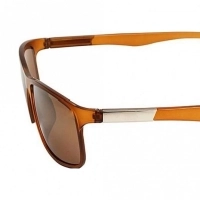 Rectangle Gold Polycarbonate Full Rim Small Vision Express 21640 Sunglasses