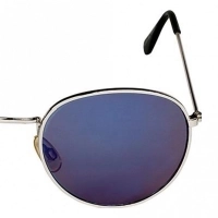 Round Blue Nickel Silver Full Rim Small Vision Express 21644 Sunglasses