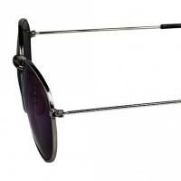 Round Blue Nickel Silver Full Rim Small Vision Express 21644 Sunglasses