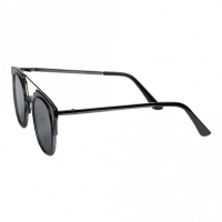 Round Grey Nickel Silver Full Rim Small Vision Express 21654 Sunglasses