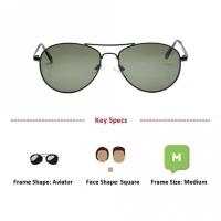 Aviator Green Metal Full Rim Medium Vision Express 12026 Sunglasses