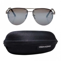 Aviator Grey Metal Rimless Medium Vision Express 12027 Sunglasses