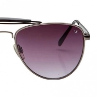 Aviator Grey Nickel Silver  Full Rim Medium Vision Express 12028 Sunglasses