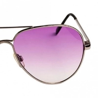 Aviator Purple Nickel Silver Full Rim Large Vision Express 12030 Sunglasses