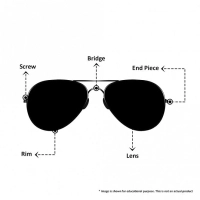 Aviator Polarised Lens Green Full Rim Medium Vision Express 12031P Sunglasses