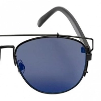 Aviator Blue Nickel Silver Full Rim Small Vision Express 21658 Sunglasses