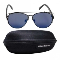 Aviator Blue Nickel Silver Full Rim Small Vision Express 21658 Sunglasses