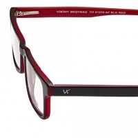 Rectangle Black Acetate Large Vision Express 61270 Kids Eyeglasses