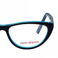 Cat Eye Blue Acetate Large Vision Express 61275 Kids Eyeglasses