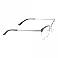 Blue Shield (Zero Power) Computer Glasses: Full Rim Oval Blue Metal Small SYFF04 