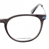 Full Rim Acetate Round Gun Metal Small Miki Ninn MNFF15 Eyeglasses