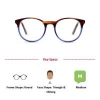 Full Rim Acetate Round Brown Medium Miki Ninn MNFM03 Eyeglasses