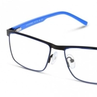 Full Rim Stainless Steel Rectangle Black Medium Miki Ninn MNFM02 Eyeglasses