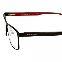 Full Rim Stainless Steel Rectangle Black Medium Miki Ninn MNFM02 Eyeglasses