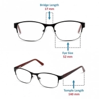Full Rim Stainless Steel Almond Black Medium DbyD DBBF13 Eyeglasses