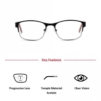 Full Rim Stainless Steel Almond Black Medium DbyD DBBF13 Eyeglasses