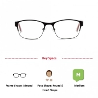 Full Rim Stainless Steel Almond Black Medium DbyD DBBF13 Eyeglasses