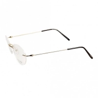 Rimless Metal Round Gold Small Light Fly LFBF20 Eyeglasses
