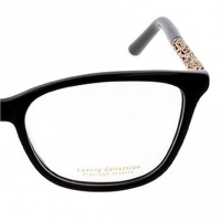 Full Rim Acetate Cat Eye Black Medium Heritage HEFF00 Eyeglasses