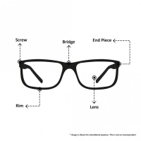 Full Rim Acetate Rectangle Blue Medium 5th Avenue FAFF03 Eyeglasses