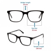 Full Rim Acetate Rectangle Black Medium 5th Avenue FAFM13 Eyeglasses