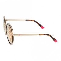Round Pink Metal Full Rim Small Unofficial UNFF03 Sunglasses