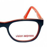 Rectangle Blue Acetate Medium Vision Express 61282 Kids Eyeglasses
