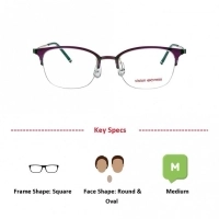Half Rim Ultem Square Purple Medium Vision Express 29436 Eyeglasses