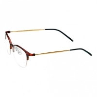 Half Rim Ultem Square Brown Medium Vision Express 29436 Eyeglasses