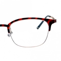 Half Rim Ultem Square Brown Medium Vision Express 29436 Eyeglasses