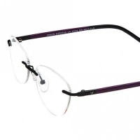 Rimless Metal Rectangle Black Medium Vision Express 49063 Eyeglasses
