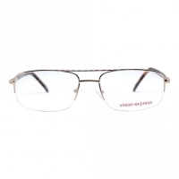 Half Rim Metal Almond Gold Large Vision Express CLH56 Eyeglasses