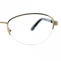 Half Rim Stainless Steel Round Gold Medium Vision Express CLFF22 Eyeglasses