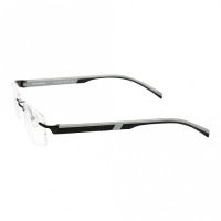 Rimless Metal Rectangle Black Men Medium Vision Express FF48K112 Eyeglasses