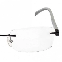 Rimless Metal Rectangle Black Men Medium Vision Express FF48K112 Eyeglasses