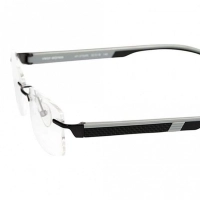 Rimless Metal Rectangle Black Men Medium Vision Express FF48K112 Eyeglasses
