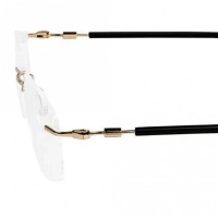 Rimless Metal Rectangle Gold Men Medium Vision Express FF48K125 Eyeglasses