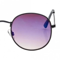 Round Blue Gradient Nickel Silver  Full Rim Small Vision Express 21656 Sunglasses
