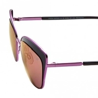 Cat eye Purple Mirror Stainless steel Full Rim Medium Vision Express 41291 Sunglasses