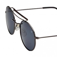 Round Grey Nickel Silver  Full Rim Medium Vision Express 41295 Sunglasses