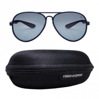Aviator Polarised Lens Grey Full Rim Medium Vision Express 12025P Sunglasses